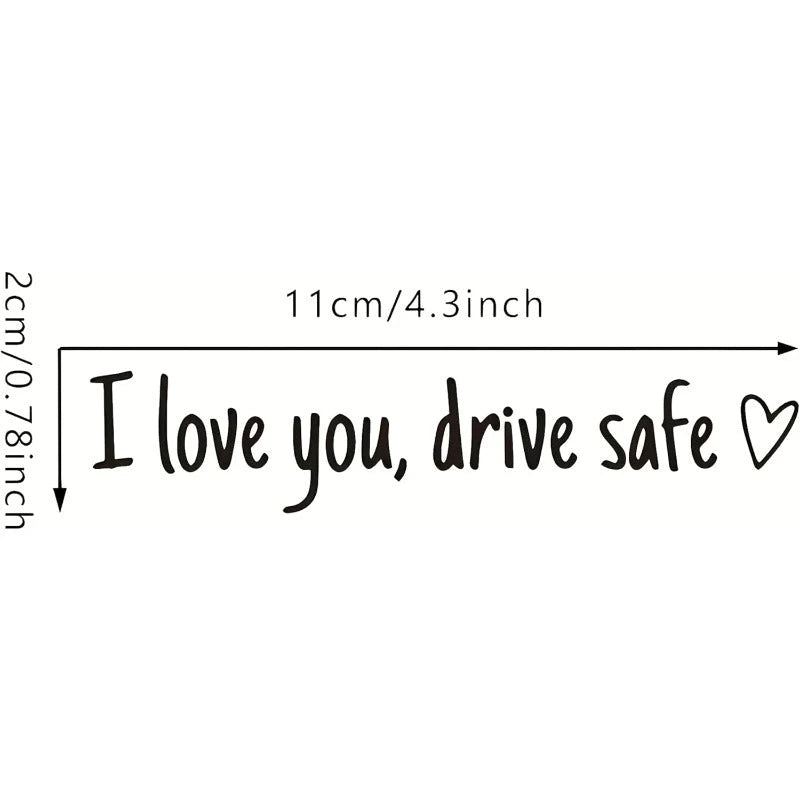 Rearview Mirror Vinyl Decal Reminder